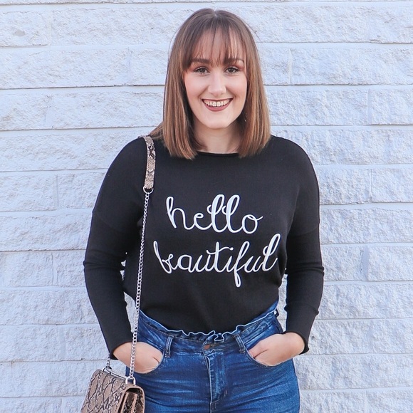 LAST 1! Hello Beautiful Sweater- Plus - Picture 2 of 8